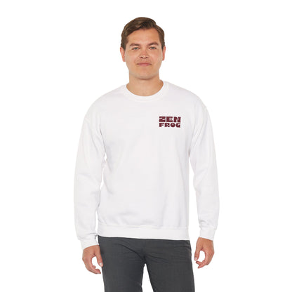 Zen Frog Unisex Crewneck Sweatshirt, Cozy Casual Wear, Perfect for Relaxation, Gifts for Nature Lovers, Spring Fashion