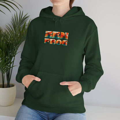 Vibrant Unisex Hoodie with Zen Frog and Snake Design, Cool Gift for Nature Lovers, Casual Wear for All Occasions, Gift for Her, Cool Hoodies