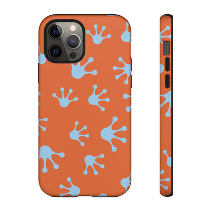 Frog Print Phone Case - Tough Cases, Orange Frog Design, Unique Gift, Fun Accessories, Vibrant Phone Cases, Cool Cases