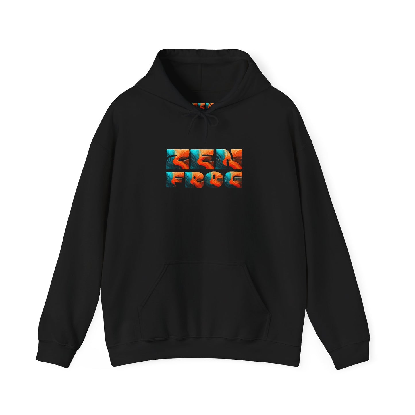 Zen Frog & Moon Unisex Hoodie, Cozy Sweatshirt for Relaxation, Gifts for Nature Lovers, Festival Wear, Everyday Comfort