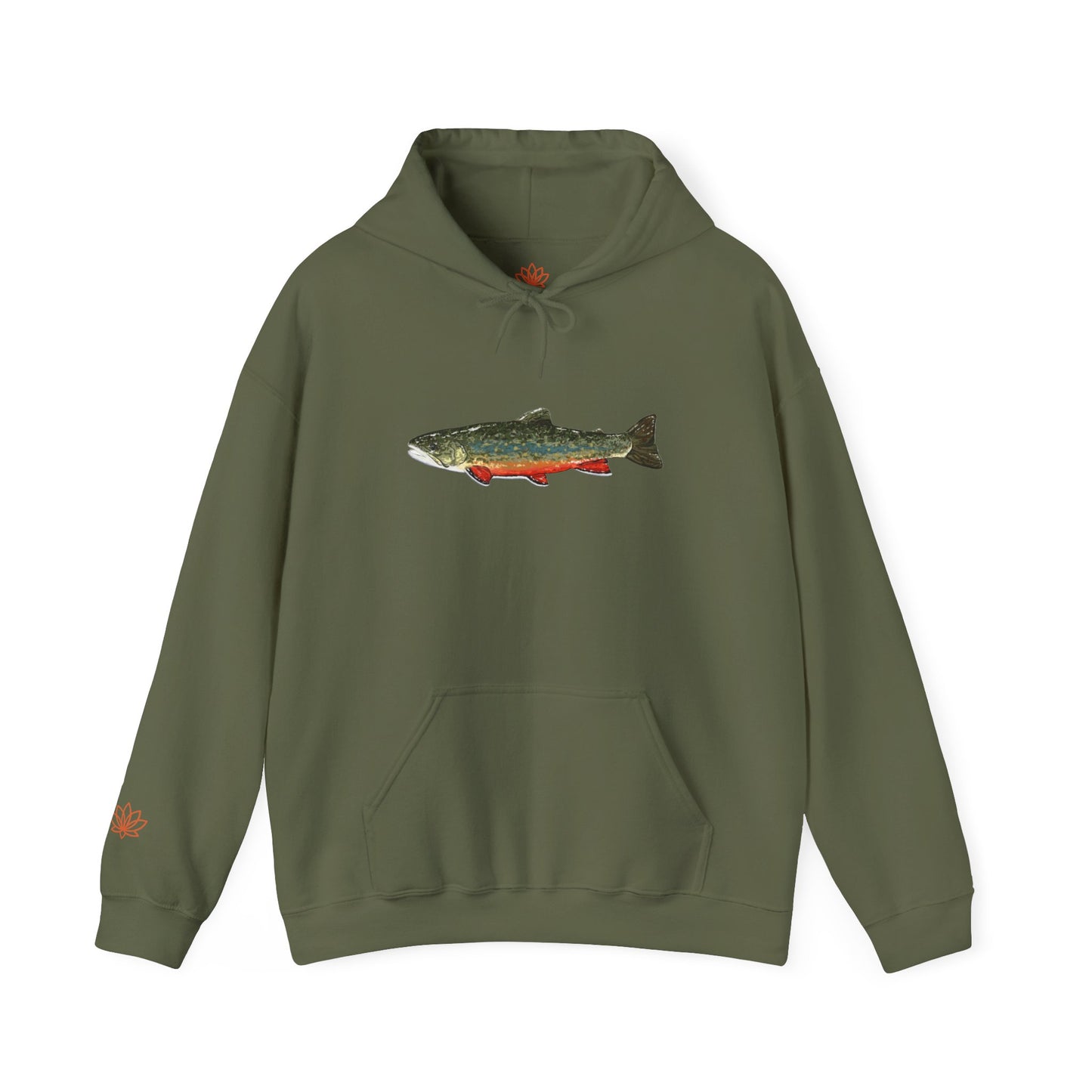 Trout Design Heavy Blend Hoodie, Fishing Gift, Outdoor Apparel, Comfortable Sweatshirt, Unisex Hoodie, Casual Fishing Wear