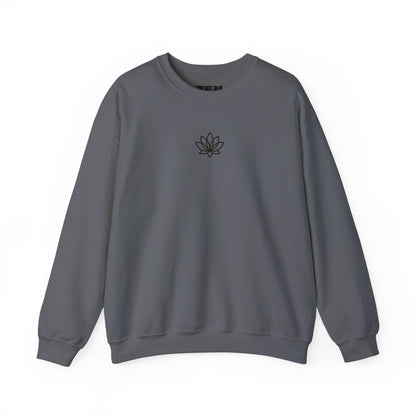 Lotus & Sun Graphic Sweatshirt, Relaxed Fit Crewneck, Perfect Gift for Spring, Cozy Fashion, Unisex Apparel, Gift for Him, Gift for Her, Fall Vibes, Autumn Crewneck
