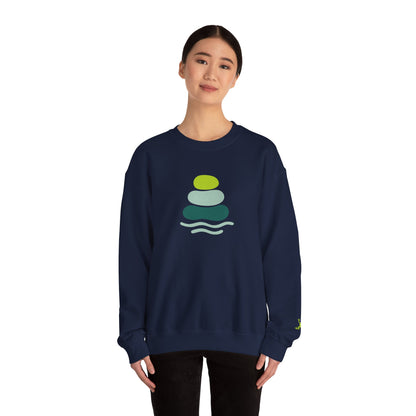 Serene Stones Unisex Crewneck Sweatshirt, Cozy Sweatshirt, Relaxation Apparel, Casual Wear, Mindfulness Gift