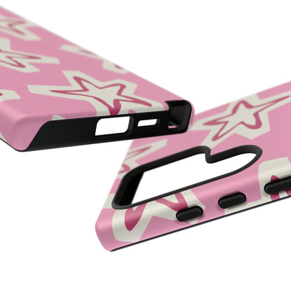 Starry Pink Phone Case | Tough Cases for Trendy Protection, Cute Gift, Fun Design, Holiday Match, Everyday Use