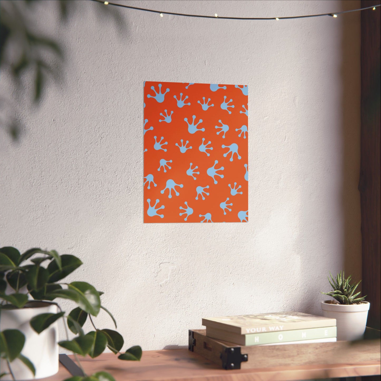 Funky Frog Splash Art Print, Kids Room Decor, Whimsical Wall Art, Nature Inspired Decor, Playful Home Touches