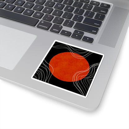 Bold Abstract Sun Kiss-Cut Stickers | Laptop, Water Bottle, Journal Decor | Modern Art Vibe, great for gifting & personalizing