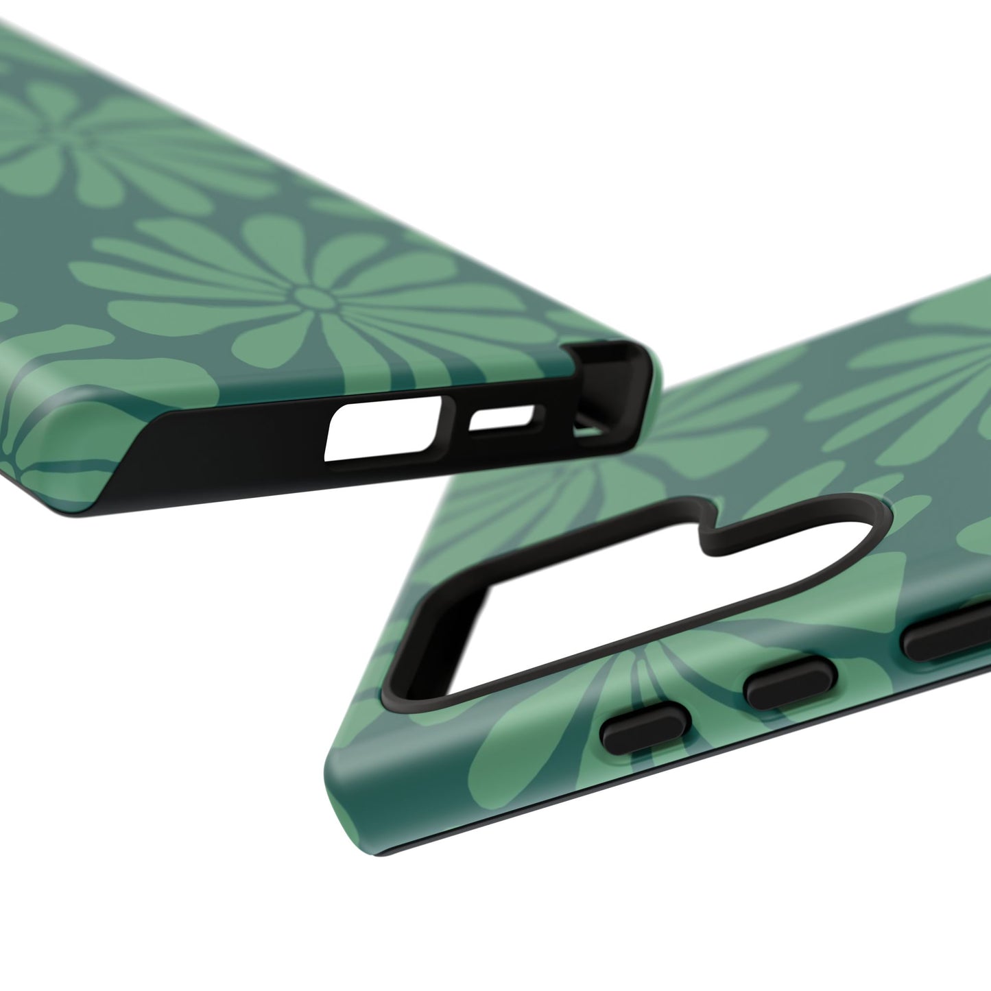 Stylish iPhone Case, Floral Phone Cover, Tough Phone Cases, Green Daisy Design, Unique Gift for Her, Spring Accessories