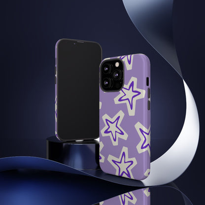Starry Pattern Phone Case, Cute Star Design, Tough Phone Cover, Gifts for Her, Stylish Phone Accessory
