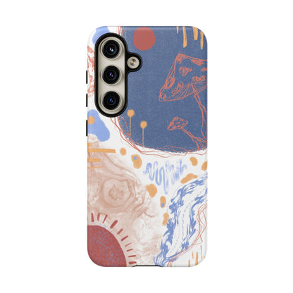 Artistic Phone Case with Abstract Design, Tough Phone Case, Unique Gift, Trendy Accessories, Modern Art Case, Stylish Tech Gear