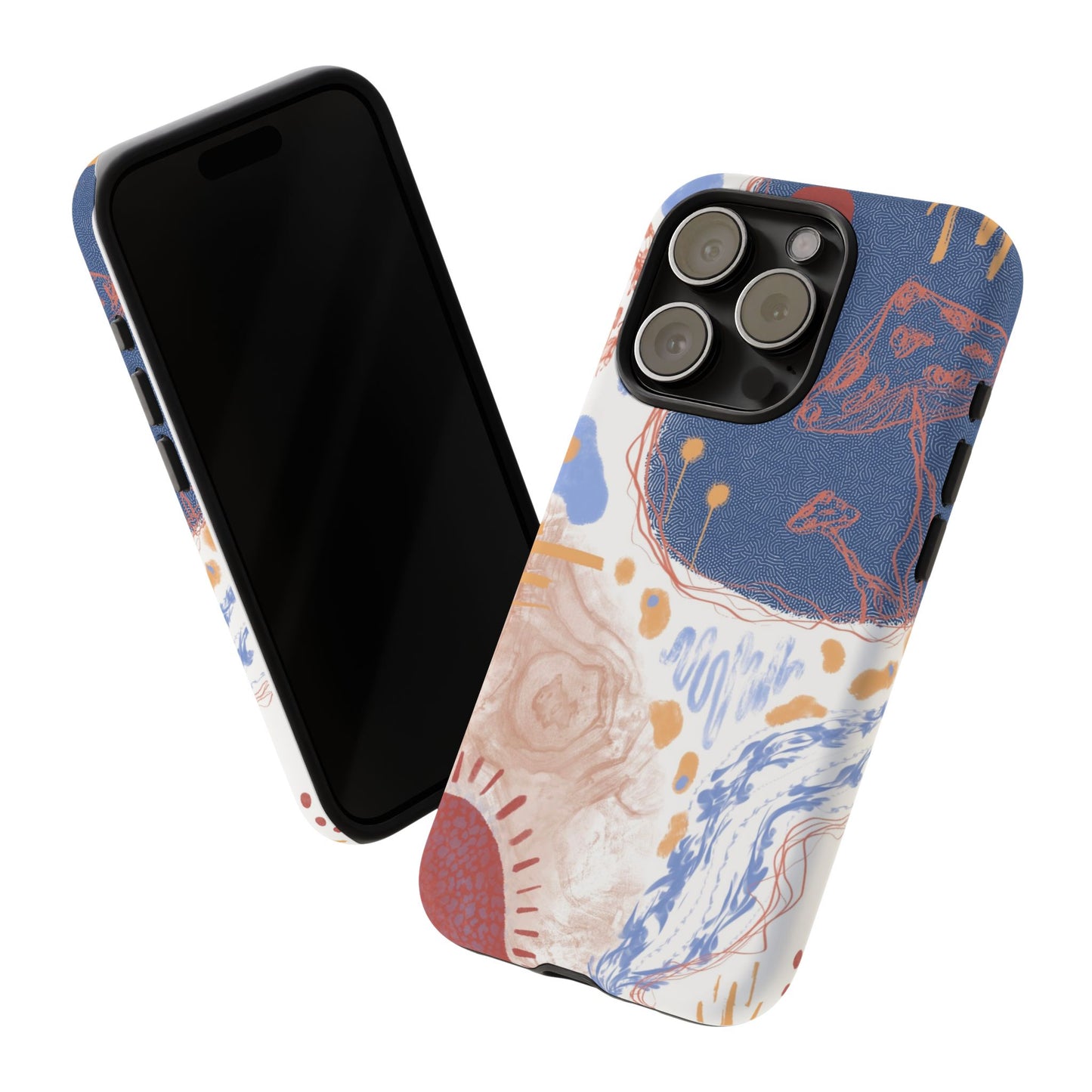 Artistic Phone Case with Abstract Design, Tough Phone Case, Unique Gift, Trendy Accessories, Modern Art Case, Stylish Tech Gear