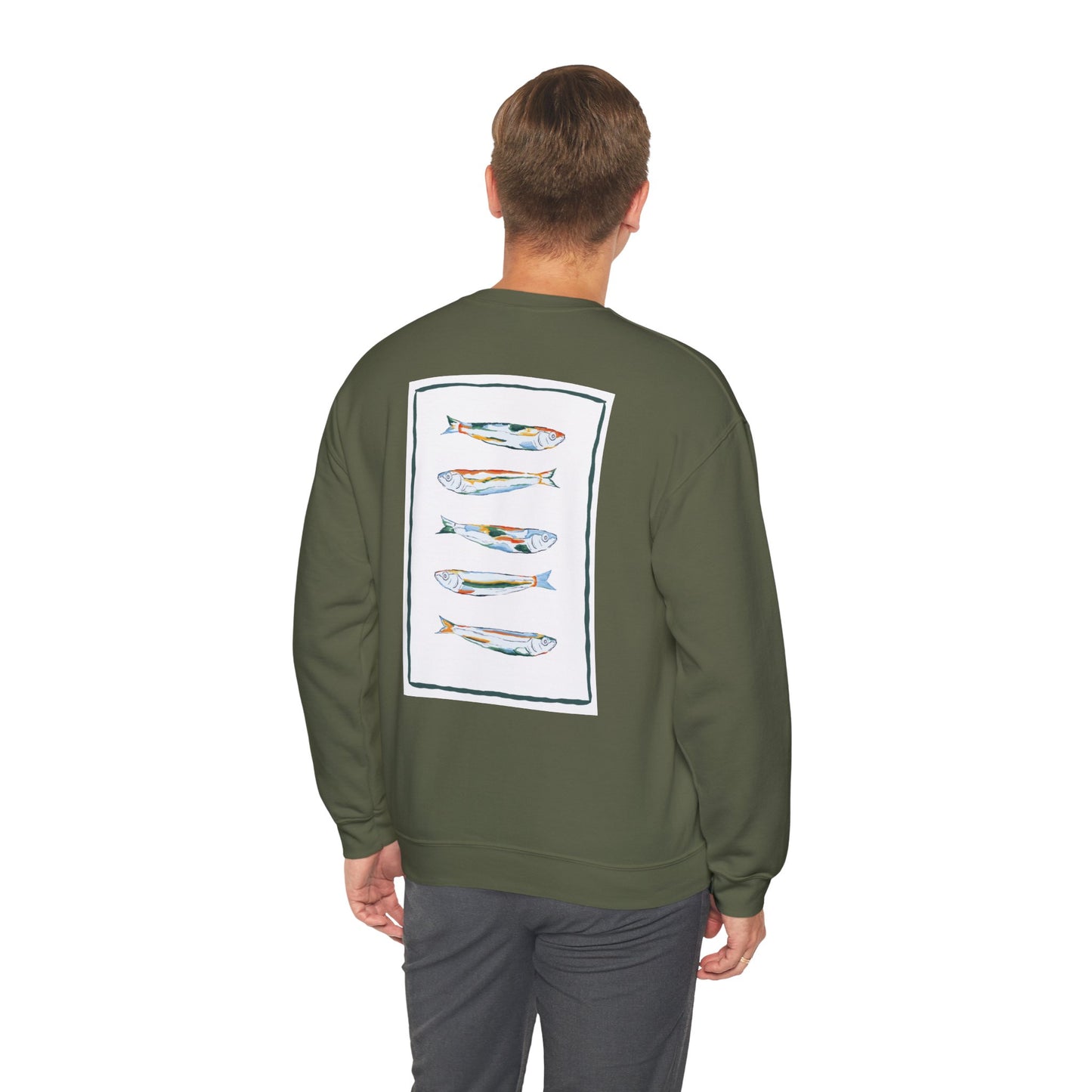 Funky Fish Crewneck Sweatshirt - Zen Frog Cozy & Calm Vibes for All, Perfect Gift for Nature Lovers, Relaxation, and Casual Wear