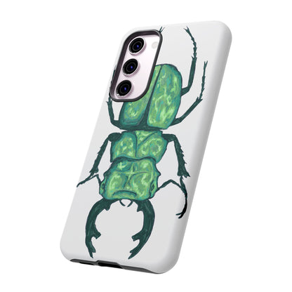Green Beetle Phone Case - Tough Cases, Insect Lover Gift, Nature Lover Accessory, Unique Phone Cover, Eco-Friendly Design