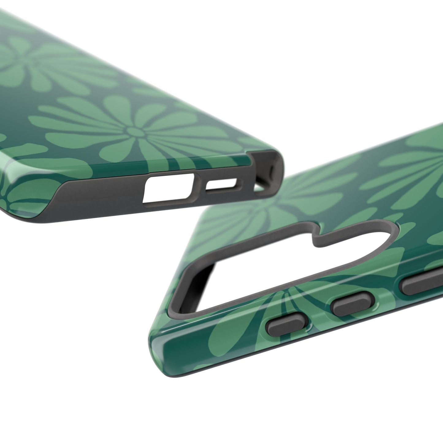Stylish iPhone Case, Floral Phone Cover, Tough Phone Cases, Green Daisy Design, Unique Gift for Her, Spring Accessories