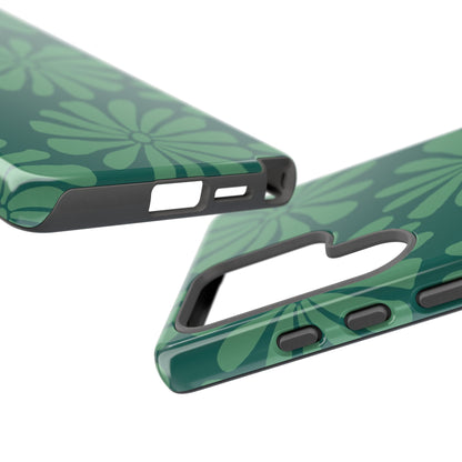 Stylish iPhone Case, Floral Phone Cover, Tough Phone Cases, Green Daisy Design, Unique Gift for Her, Spring Accessories