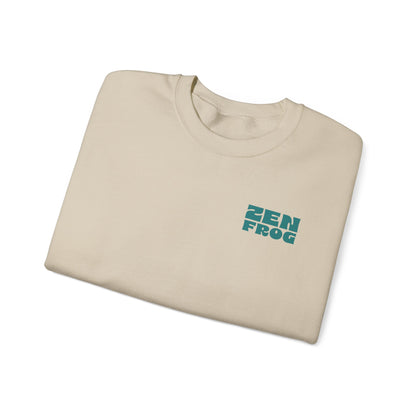 Zen Frog Crewneck Sweatshirt - Relaxed Vibe, Unisex Sweatshirt, Perfect for Cozy Days, Gift for Meditation Lovers, Casual Fashion