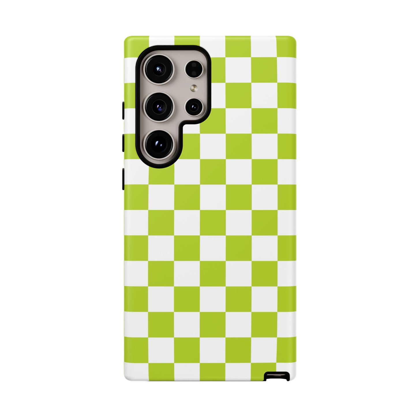 Lively Checker Pattern Phone Case | Tough Cases, Green Checkered Design, Unique Cell Phone Cover, Trendy Accessory, Gift Idea