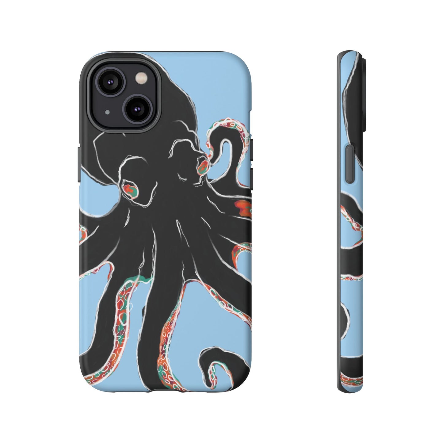 Octopus Tough Phone Case, Sea Creature Design, Ocean Lover Gift, Unique Phone Cover, Underwater Artwork