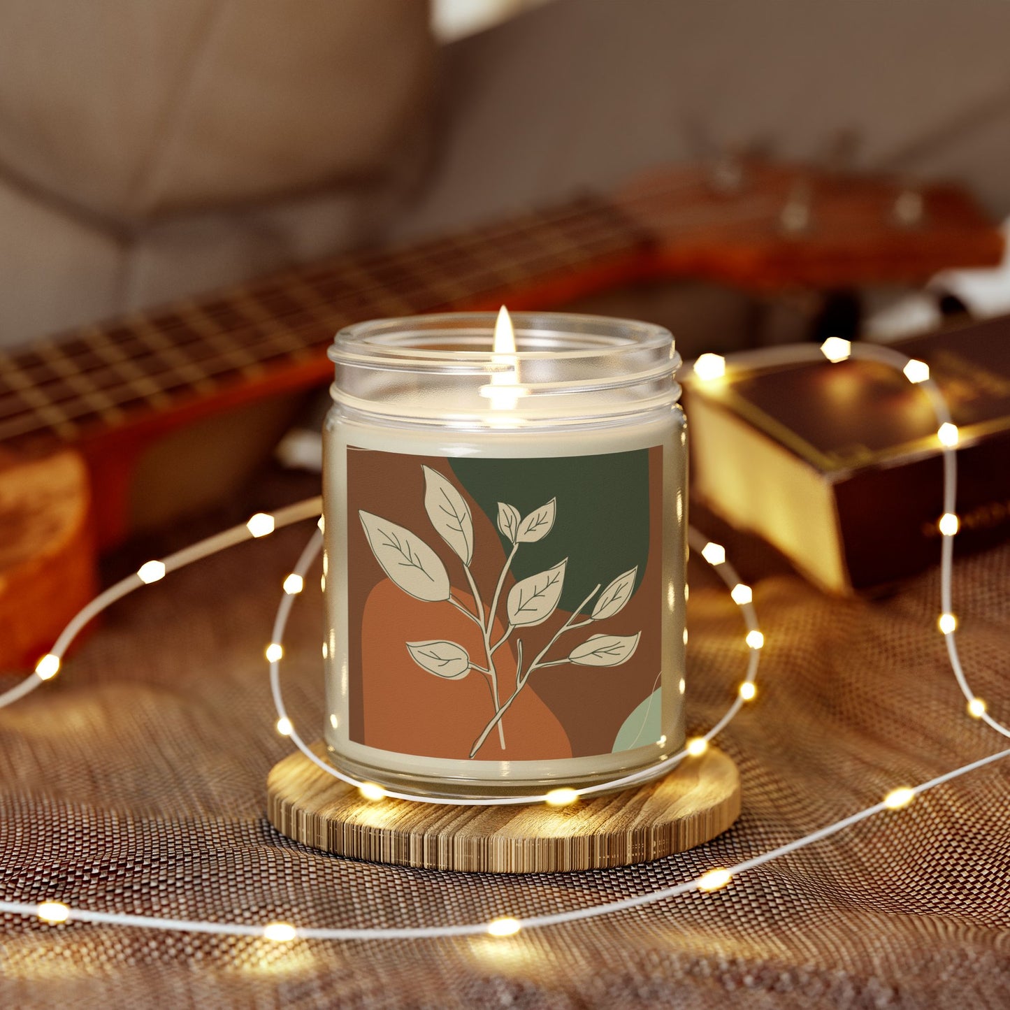 Aromatherapy Candle Jar, Eco-Friendly Home Decor, Relaxing Gift, Spa Vibes, Organic Coconut Apricot Wax