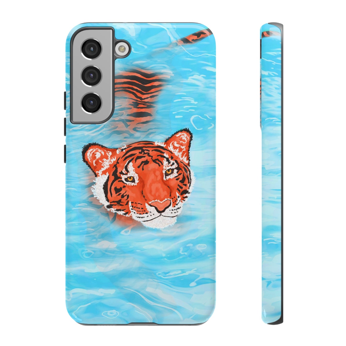 Vibrant Tiger Phone Case, Wildlife Lover Gift, Phone Accessories, Animal Print Case, Summer Vibe, Cool Phone Cover