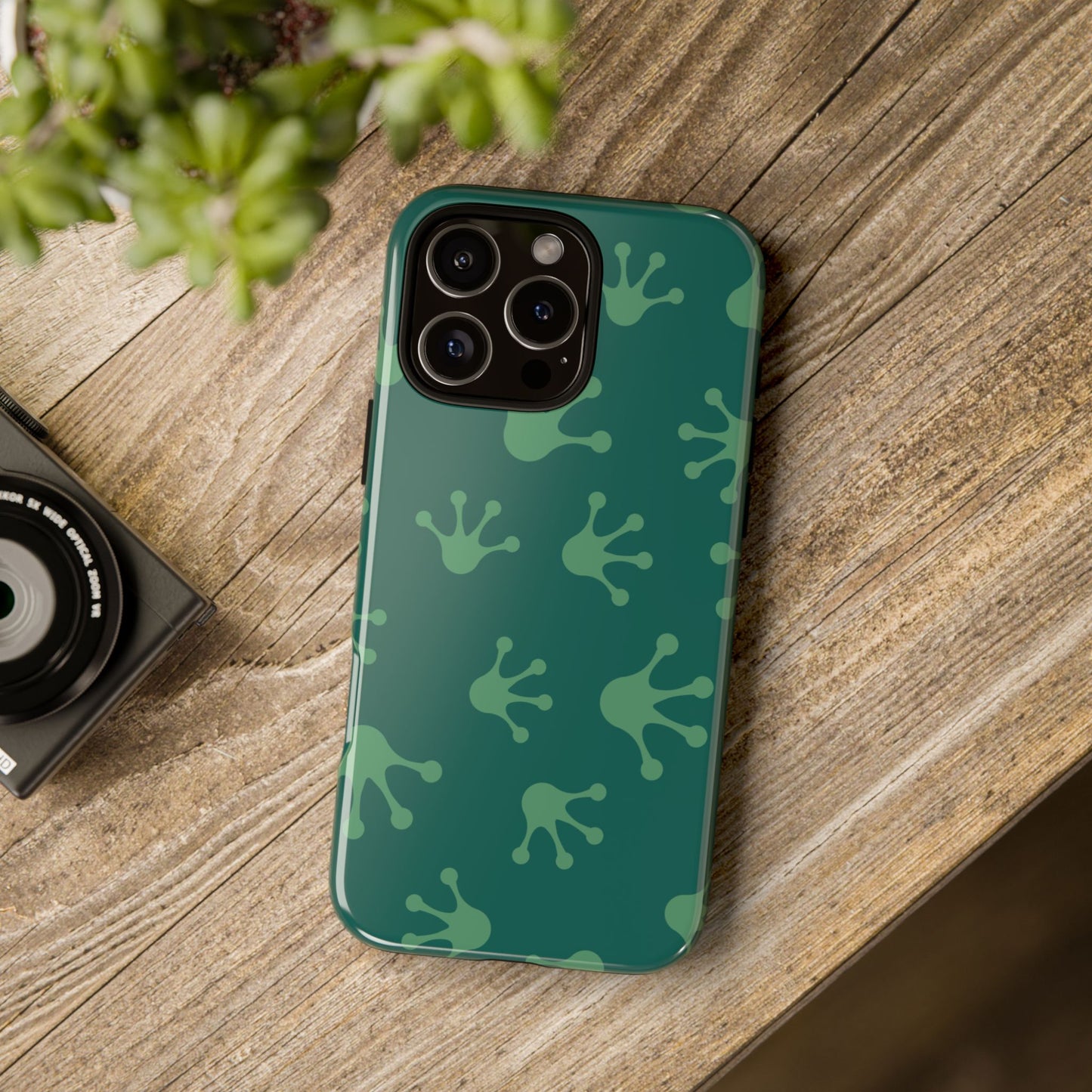 Frog Print Phone Case, Nature Lover Gift, Eco-Friendly Cover, Fun Green Design, Unique Frog Accessories