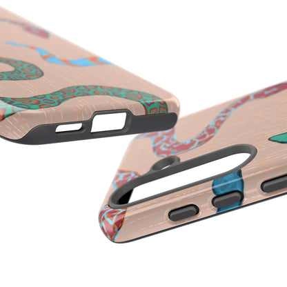 Colorful Snake Phone Case, Tough Phone Case, Unique Phone Cover, Animal Print Case, Gifts for Her, Trendy Accessories