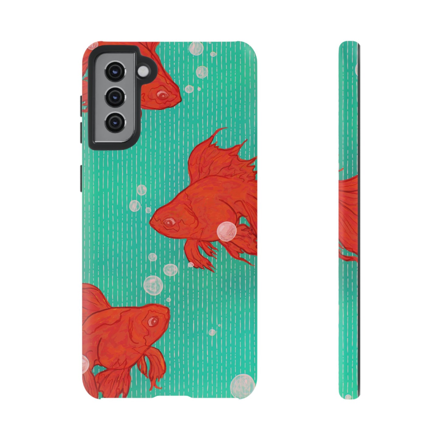 Vibrant Goldfish Phone Case, Colorful iPhone Cover, Ocean Vibe Accessory, Unique Gift for Fish Lovers, Cute Phone Cases