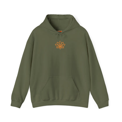 Serene Adventure Hoodie with Lotus Design, Eco-Friendly Sweatshirt for Outdoors, Yoga, Surfing, Beach Days, Mindfulness, Gift for Her, Gift for Him, Kayak Sweatshirt, Outdoor Designs