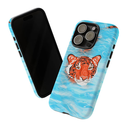 Vibrant Tiger Phone Case, Wildlife Lover Gift, Phone Accessories, Animal Print Case, Summer Vibe, Cool Phone Cover