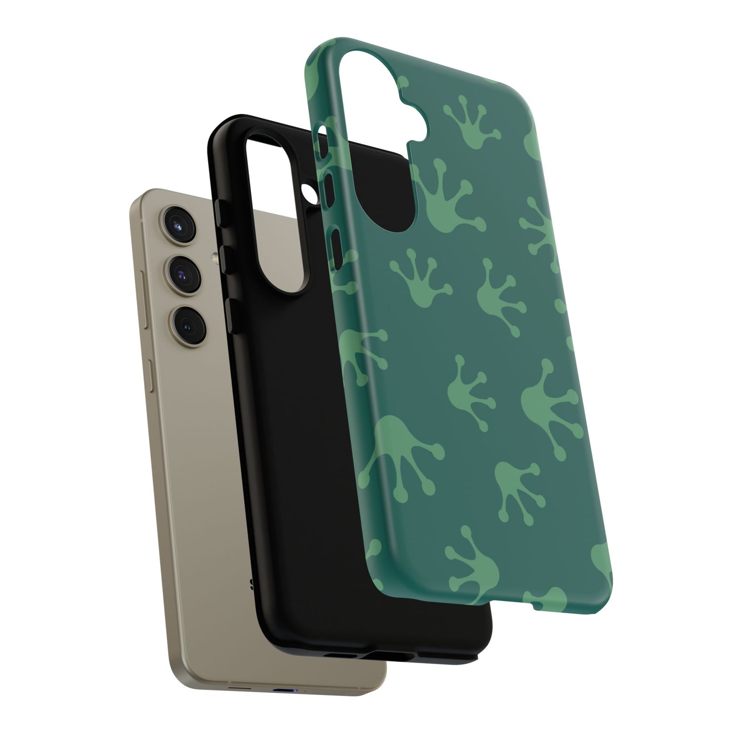 Frog Print Phone Case, Nature Lover Gift, Eco-Friendly Cover, Fun Green Design, Unique Frog Accessories