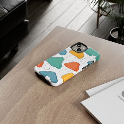 Mushroom Phone Case with Colorful Design, Tough Cases, Floral Tech Accessories, Gift for Nature Lovers, Trending Phone Cover