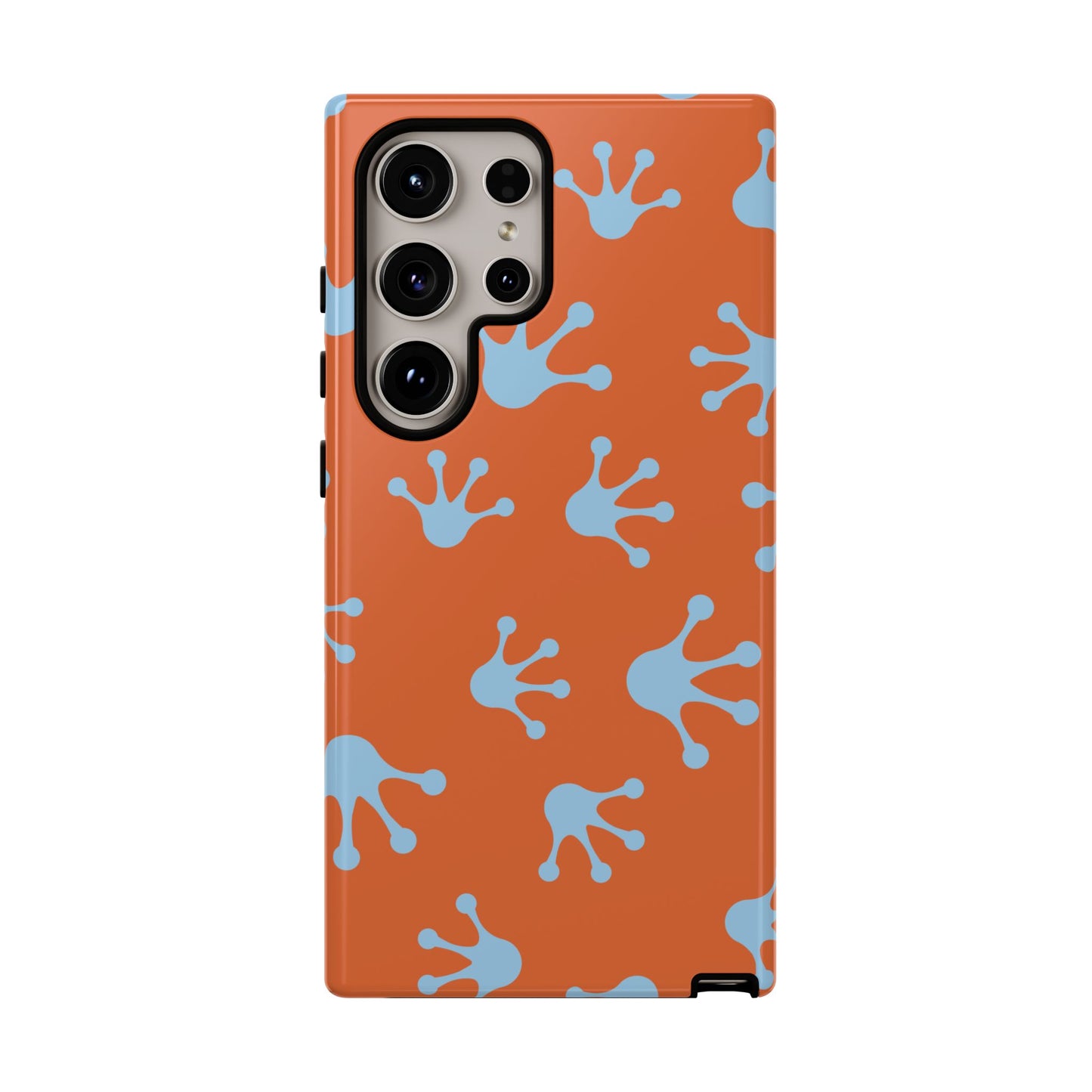 Frog Print Phone Case - Tough Cases, Orange Frog Design, Unique Gift, Fun Accessories, Vibrant Phone Cases, Cool Cases