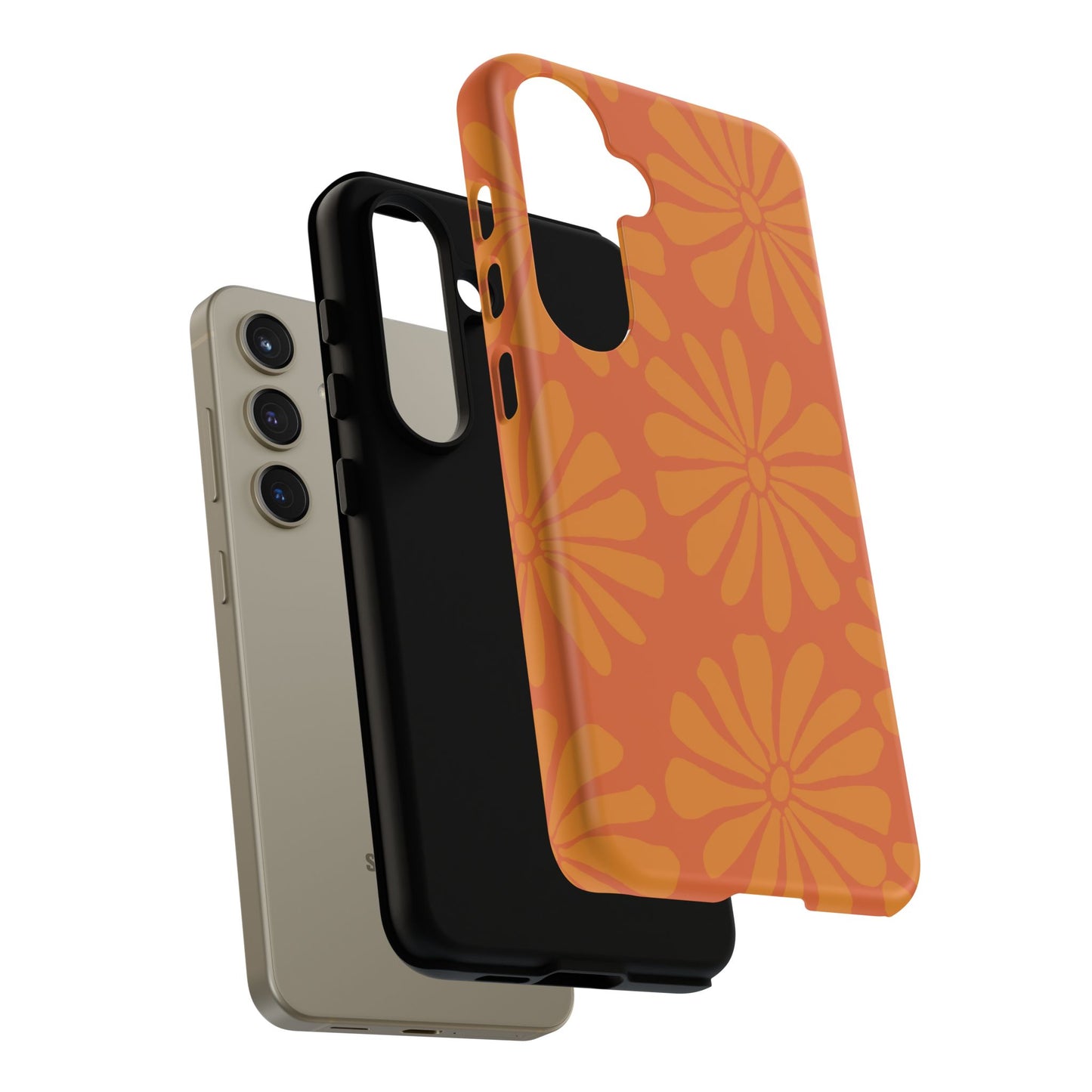 Stylish iPhone Case, Floral Phone Cover, Tough Phone Cases, Green Daisy Design, Unique Gift for Her, Spring Accessories