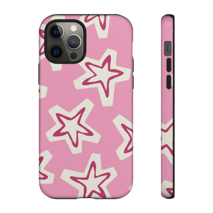Starry Pink Phone Case | Tough Cases for Trendy Protection, Cute Gift, Fun Design, Holiday Match, Everyday Use