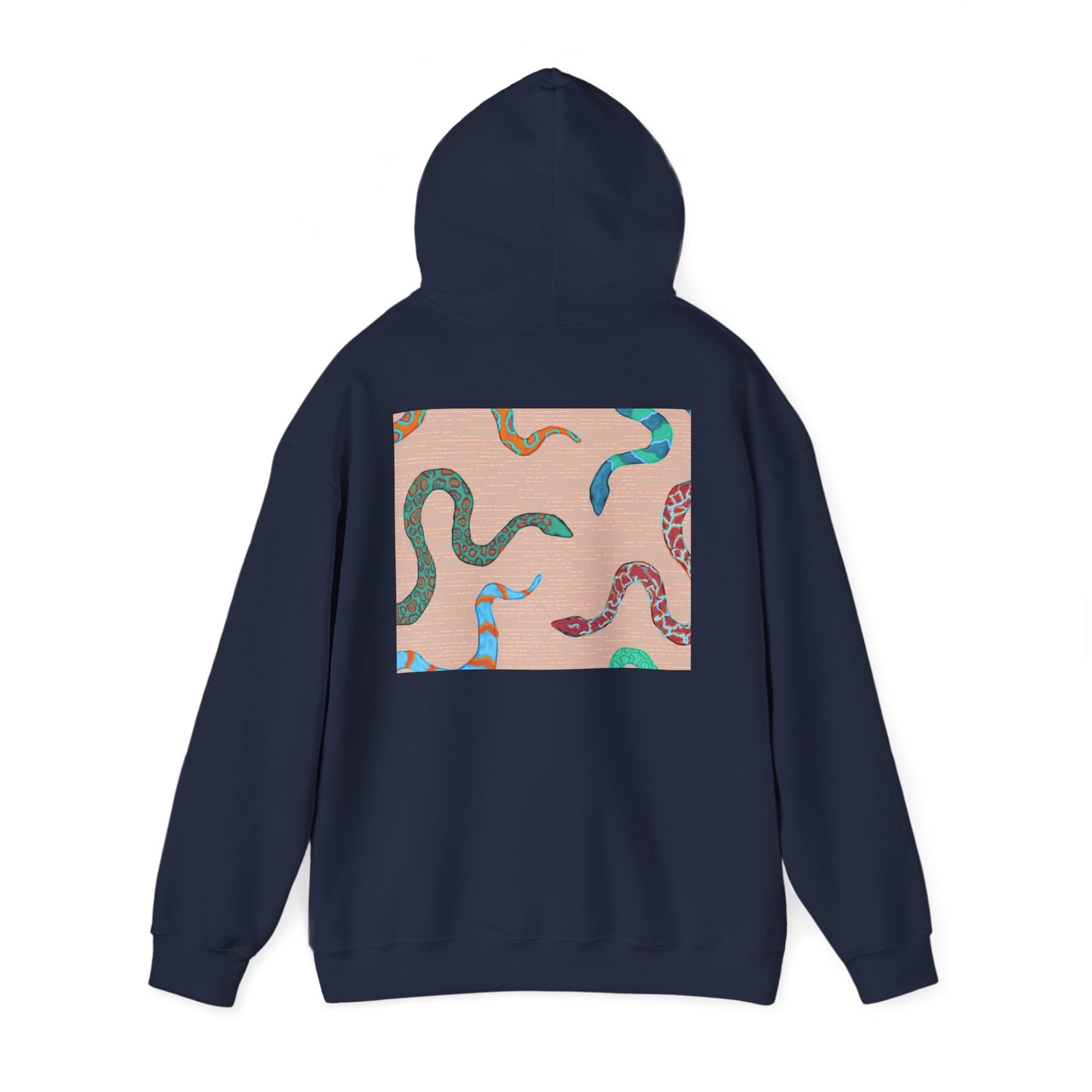 Vibrant Unisex Hoodie with Zen Frog and Snake Design, Cool Gift for Nature Lovers, Casual Wear for All Occasions, Gift for Her, Cool Hoodies