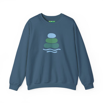Serene Balance Crewneck Sweatshirt, Cozy Layering Piece, Casual Everyday Wear, Ideal for Relaxation, Gift for Mindfulness Enthusiasts