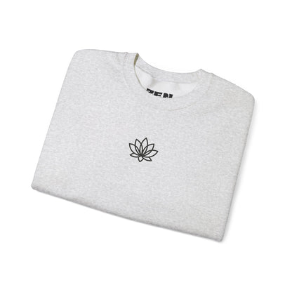 Lotus & Sun Graphic Sweatshirt, Relaxed Fit Crewneck, Perfect Gift for Spring, Cozy Fashion, Unisex Apparel, Gift for Him, Gift for Her, Fall Vibes, Autumn Crewneck