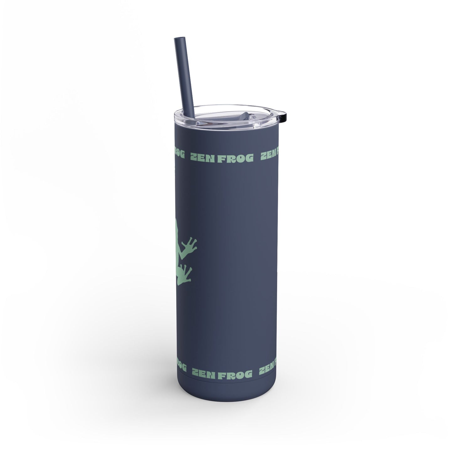 Zen Frog Skinny Tumbler, 20oz - Unique Drinkware for Nature Lovers, Eco-friendly Gift, Travel Cup, Summer Hydration, Stylish Reusable Cup