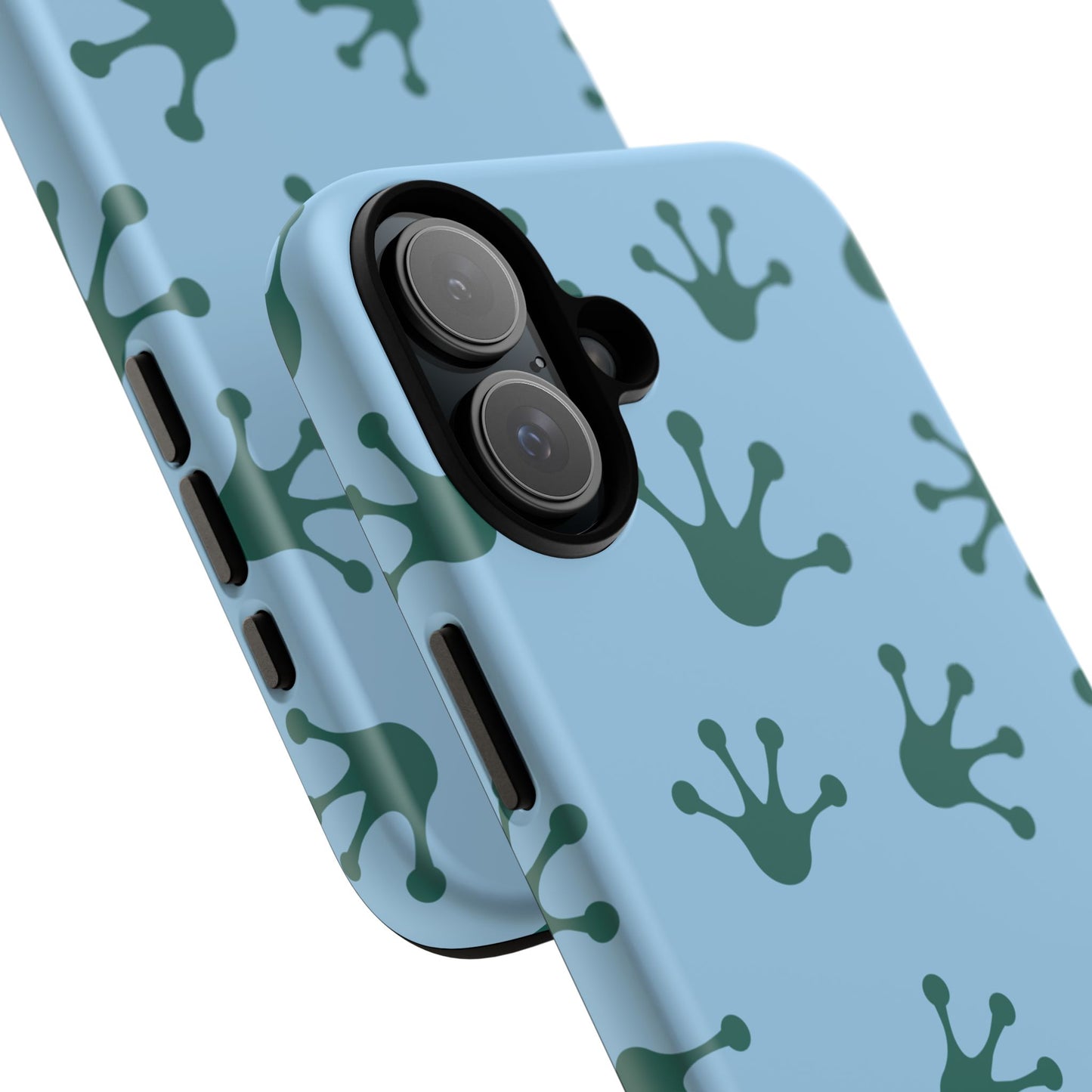 Frog Pattern Phone Case, Tough Cases for Nature Lovers, Unique Gift for Kids, Eco-Friendly Accessories, Stylish Cell Phone Cover, Cute Frog Print Pattern, Artsy Phone Cases