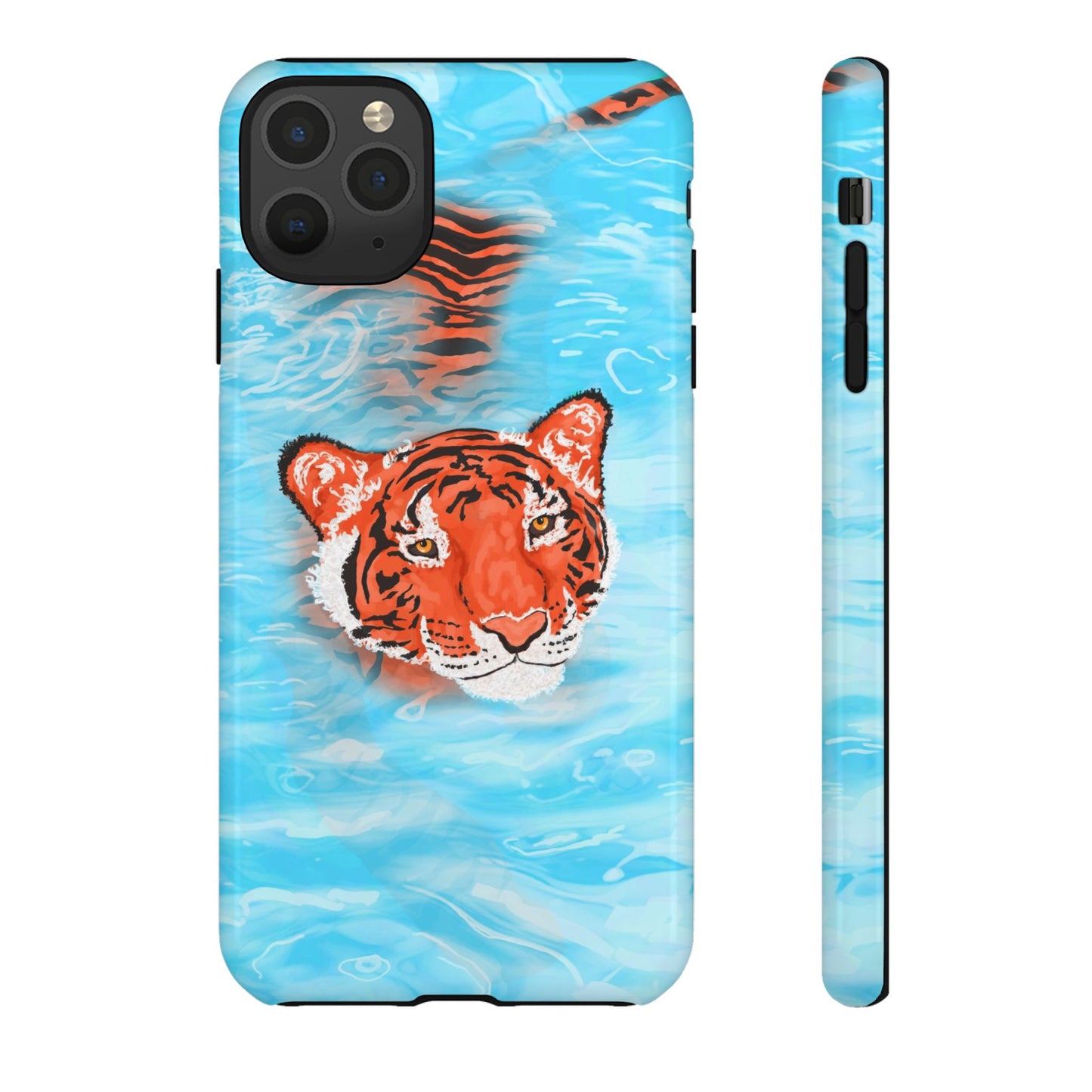 Vibrant Tiger Phone Case, Wildlife Lover Gift, Phone Accessories, Animal Print Case, Summer Vibe, Cool Phone Cover