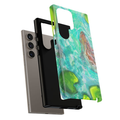 Watercolor Phone Case, Nature Lover Gift, Tough Phone Cover, Phone Accessory, Unique Design for Spring/Summer, Lily Pad, Fish Pond