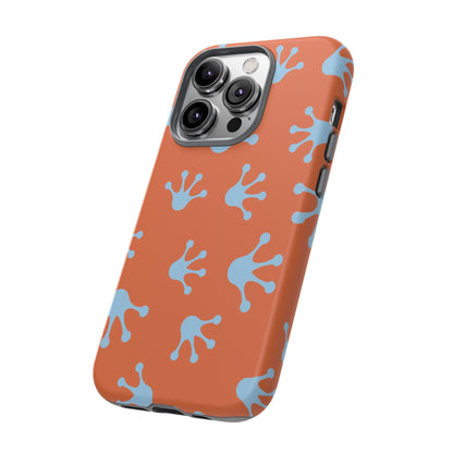 Frog Print Phone Case - Tough Cases, Orange Frog Design, Unique Gift, Fun Accessories, Vibrant Phone Cases, Cool Cases