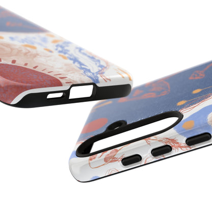 Artistic Phone Case with Abstract Design, Tough Phone Case, Unique Gift, Trendy Accessories, Modern Art Case, Stylish Tech Gear