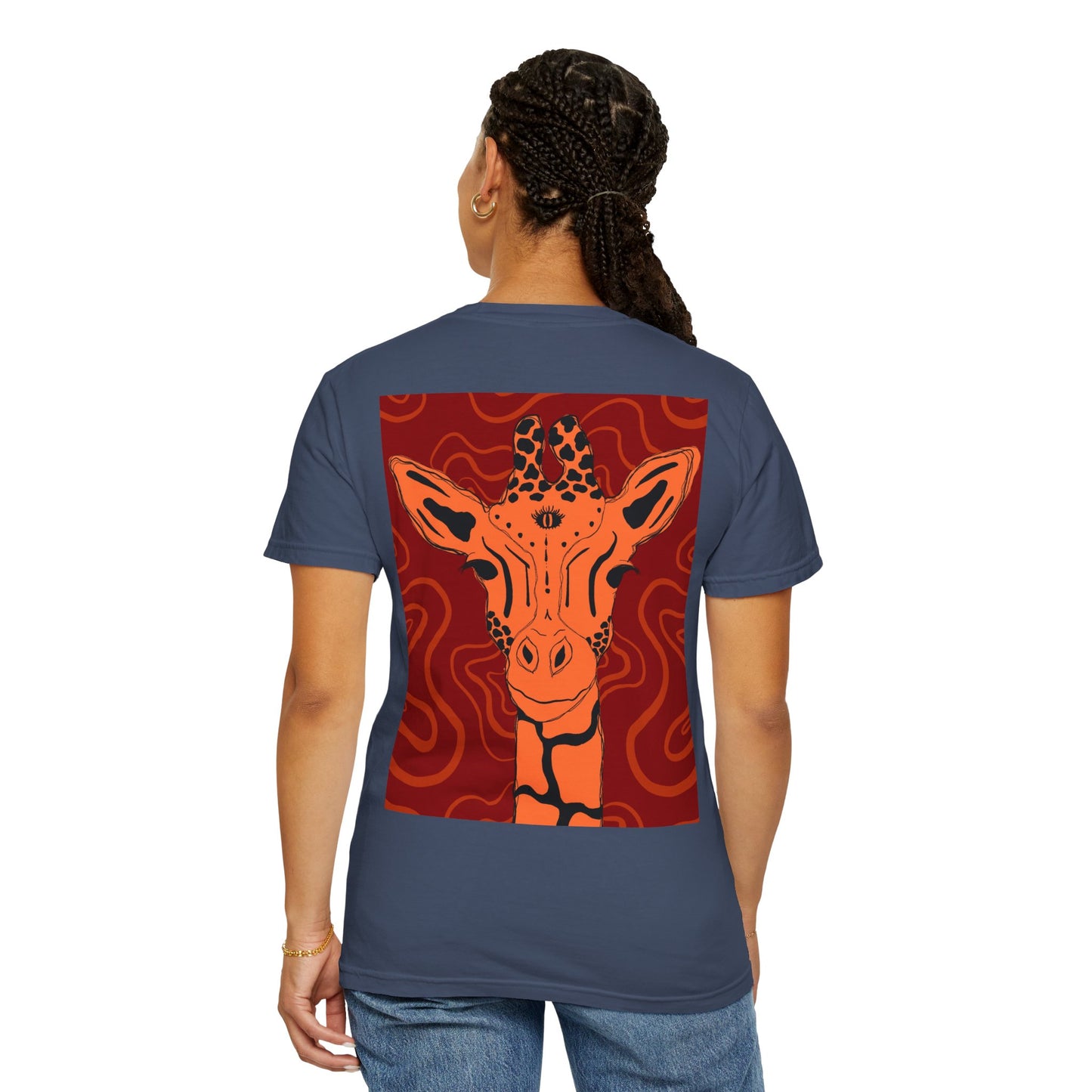 Vibrant Giraffe Graphic Tee, Unisex T-shirt, Gift for Animal Lovers, Casual Wear, Nature-Themed Apparel, Unique Graphic Shirt