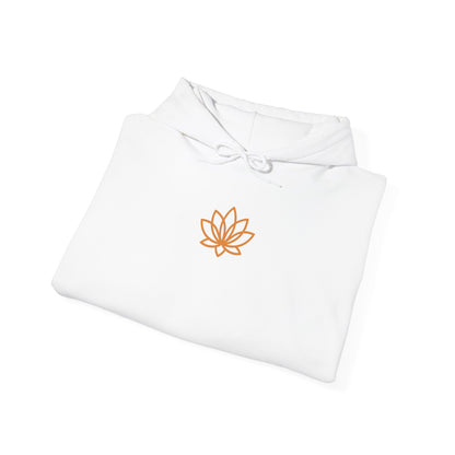 Serene Adventure Hoodie with Lotus Design, Eco-Friendly Sweatshirt for Outdoors, Yoga, Surfing, Beach Days, Mindfulness, Gift for Her, Gift for Him, Kayak Sweatshirt, Outdoor Designs