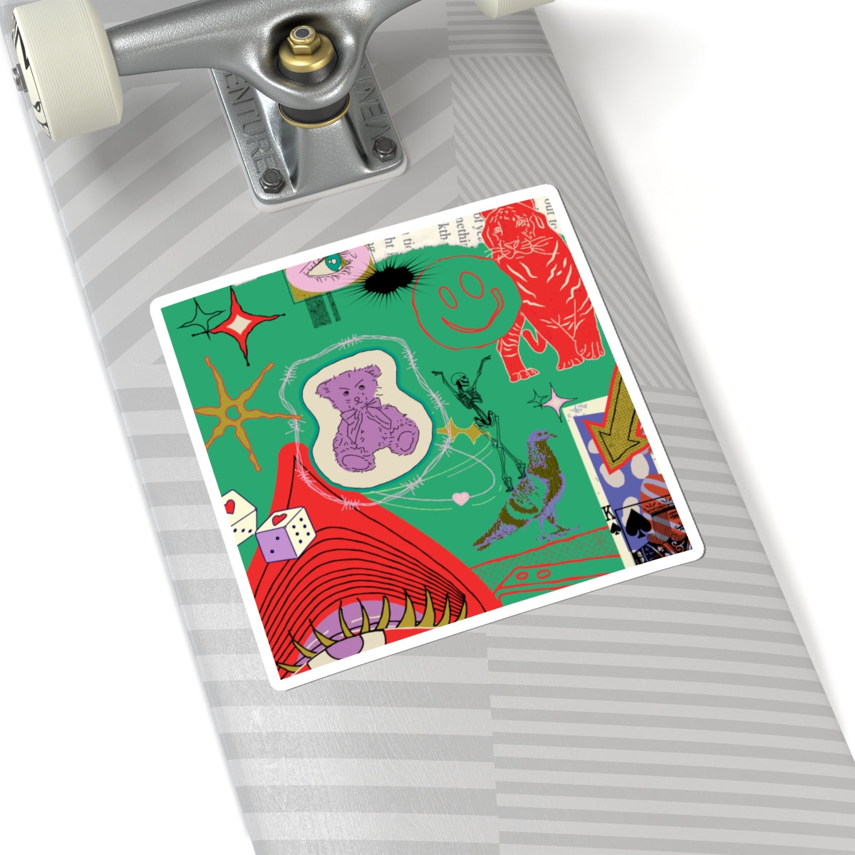Vibrant Artistic Kiss-Cut Stickers, Laptop Decals, Fun Stickers, Aesthetic Wall Decor, Unique Gift Ideas for Art Lovers