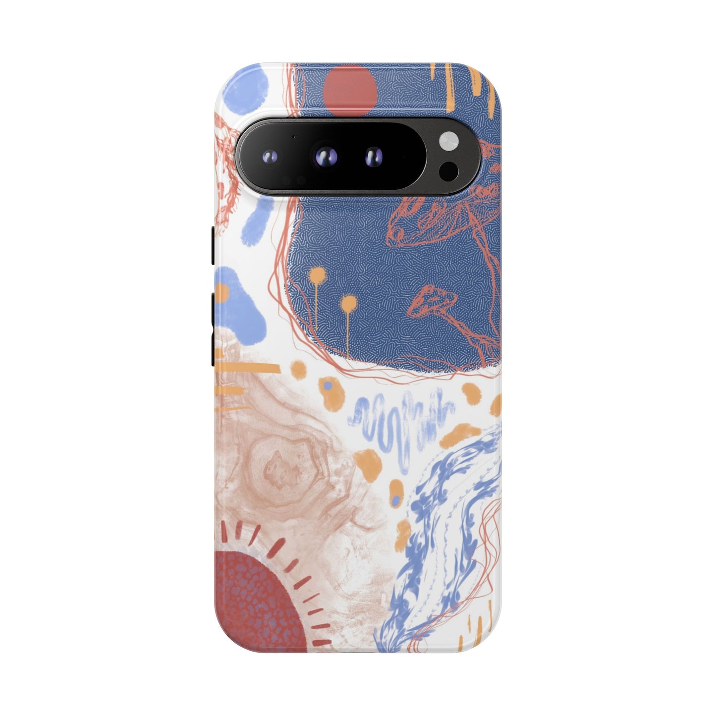 Artistic Phone Case with Abstract Design, Tough Phone Case, Unique Gift, Trendy Accessories, Modern Art Case, Stylish Tech Gear