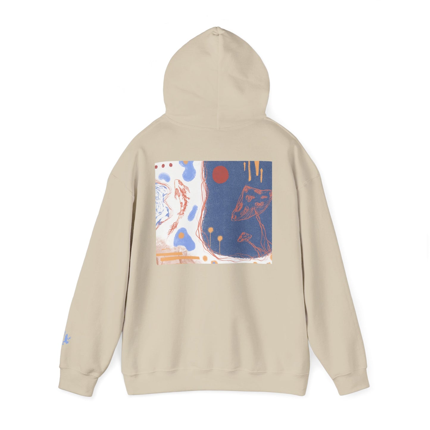 Artistic Unisex Hooded Sweatshirt - Cozy Streetwear for Comfort, Gift for Art Lovers, Perfect for Fall, Casual Style