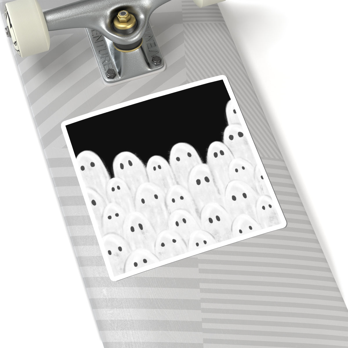 Painted Ghosts Sticker, Ghostly Whimsy Kiss-Cut Stickers, Cute Ghost Decor, Laptop Stickers, Halloween Party Favors, Gift for Ghost Lovers, Spooky Vibes