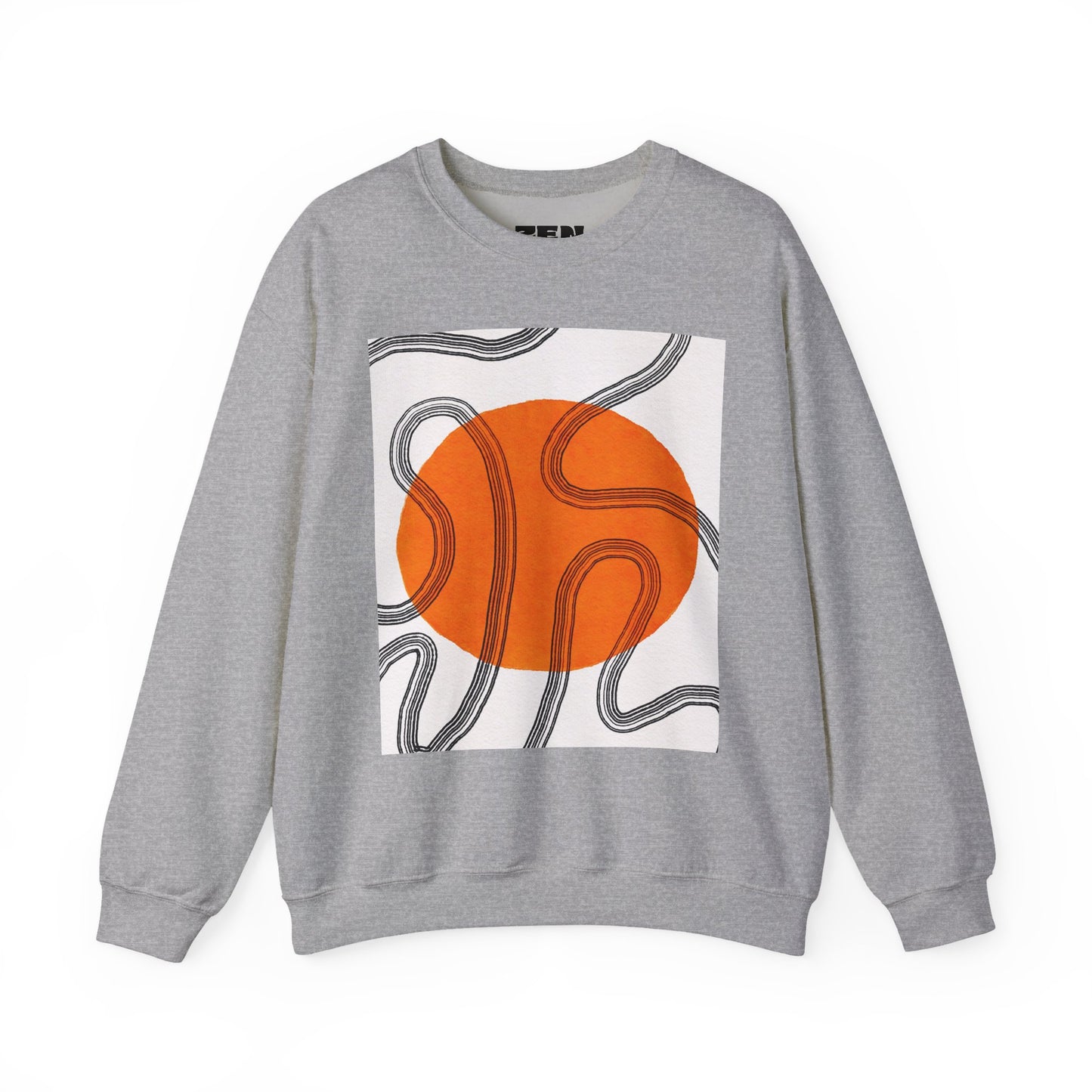 Retro Abstract Art Crewneck Sweatshirt, Cozy Graphic Pullover, Unisex Casualwear, Perfect Gift for Art Lovers, Fall Fashion Essential, Gift for Him, Gift for Her