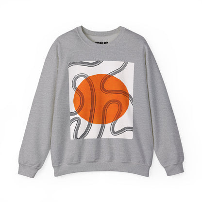 Retro Abstract Art Crewneck Sweatshirt, Cozy Graphic Pullover, Unisex Casualwear, Perfect Gift for Art Lovers, Fall Fashion Essential, Gift for Him, Gift for Her